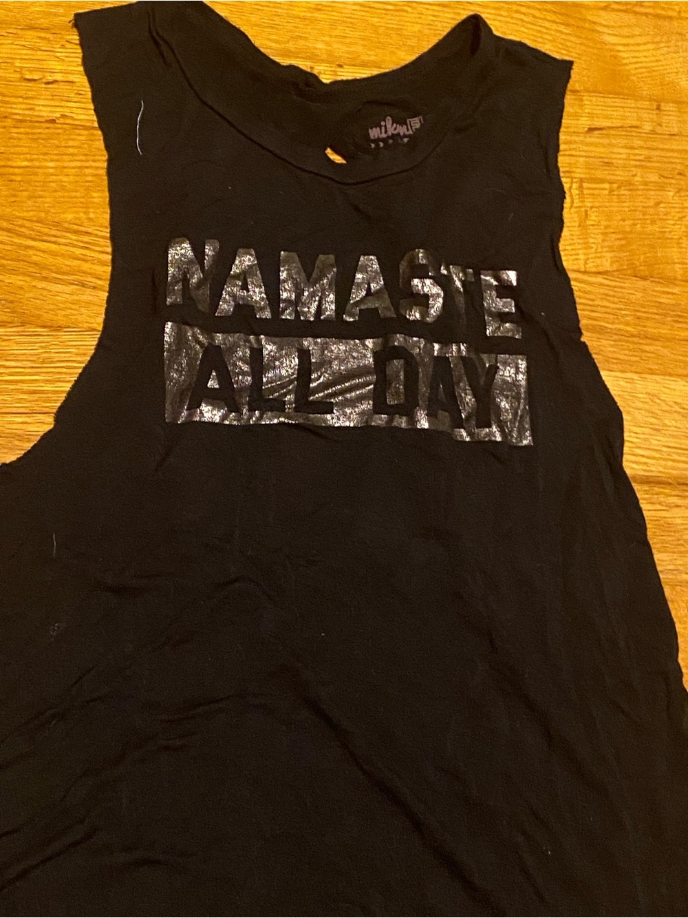 Black 'Namaste All Day' Women's Muscle Tee